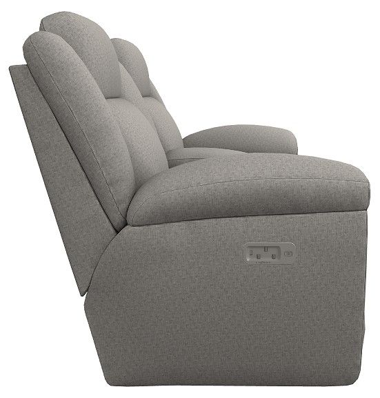 La-Z-Boy® Joel Stone Power Reclining Loveseat with Console, Headrest, and Lumbar-2