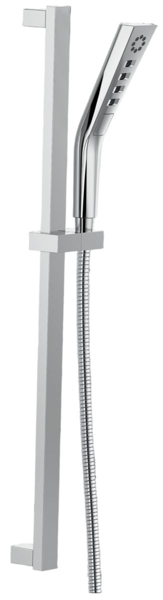 Delta Universal Showering Chrome H2Okinetic® Slide Bar Hand Shower-0