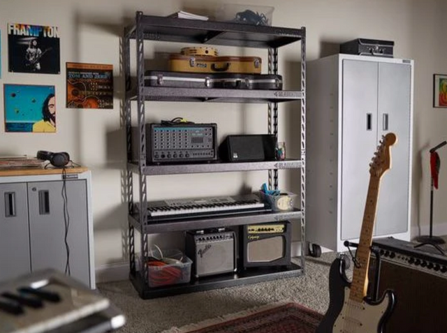Gladiator® Hammered Granite 48" Wide EZ Connect Rack with Five 18" Deep Shelves-1