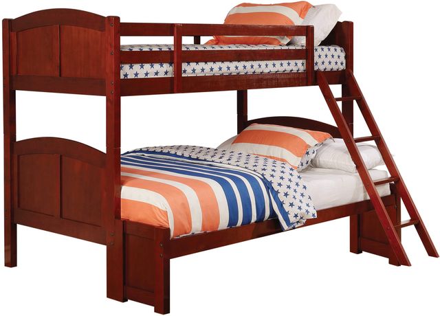 Coaster® Parker Youth Warm Chestnut Twin/Full Bunk Bed-0