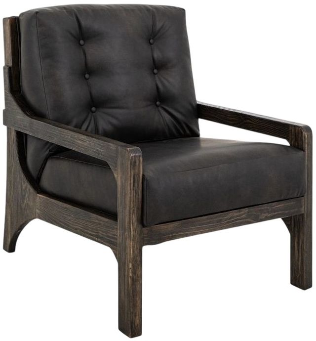 International Furniture Direct Balam Black/Stained Dark Accent Chair-0