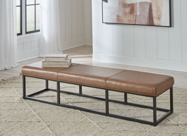 Signature Design by Ashley® Joston Black/Caramel Accent Bench-3