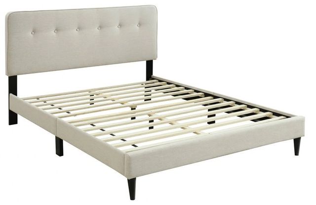 Bernards Amelia Beige Upholstered Full Panel Bed-0