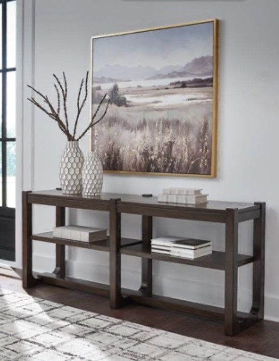Signature Design by Ashley® Breckington Dark Brown Sofa Table-4