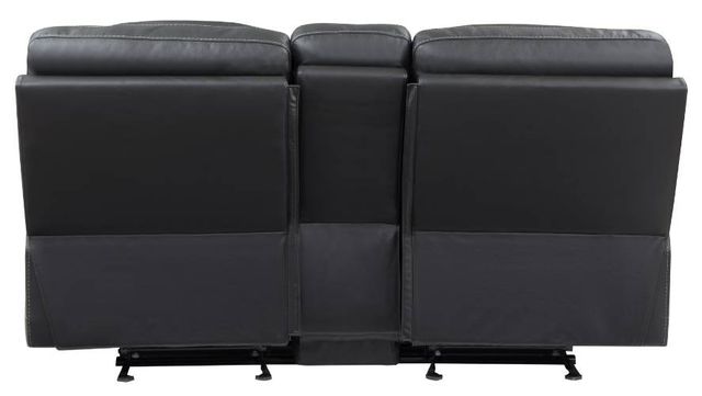 Homelegance® Fabian Dark Gray/Gray Double Glider Reclining Loveseat-3