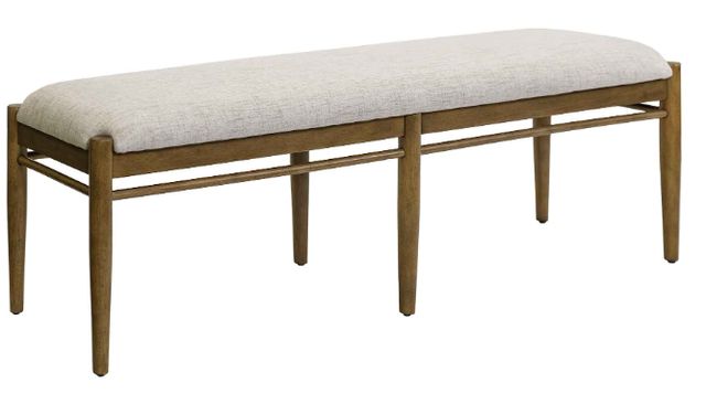 Martin Furniture Lachlan Beige/Warm Sienna Brown Dining Bench-0