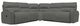 La-Z-Boy® Maddox 5-Piece Slate Leather Curve Manual Reclining Sectional-0