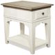 Riverside Furniture Myra Natural Chairside Table with Paperwhite Base-1