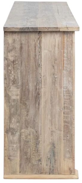 Classic Home Qena Butterwood Blend 4-Drawer Console Table-3