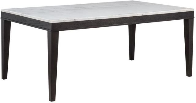 Coaster® Averill White Marble Top Dining Table with Coffee Bean Base-0