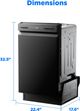 Midea® 18" Black Front Control Built In Dishwasher-2