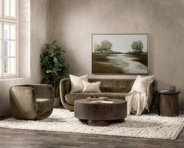 Classic Home Nico Olive Green Upholstered Sofa-1