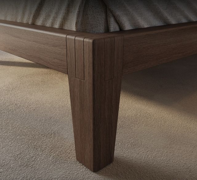 Puffy Capri Espresso Full Bed Frame with Headboard-4