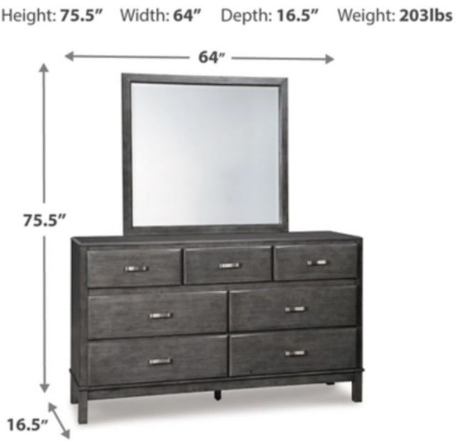 Signature Design by Ashley® Caitbrook Gray Dresser and Mirror Set-3