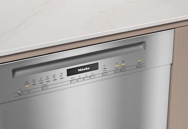 front close view of a miele dishwasher
