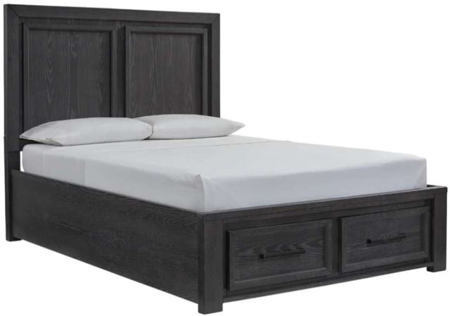 Signature Design by Ashley® FoSignature Design by Ashley® Foyland Brushed Black/Dusty Gray Brown Queen Storage Panel Bedyland Black/Brown Queen Panel Storage Bed-0