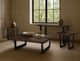 International Furniture Direct Riverwood Brown Cocktail Table with Black Base-1