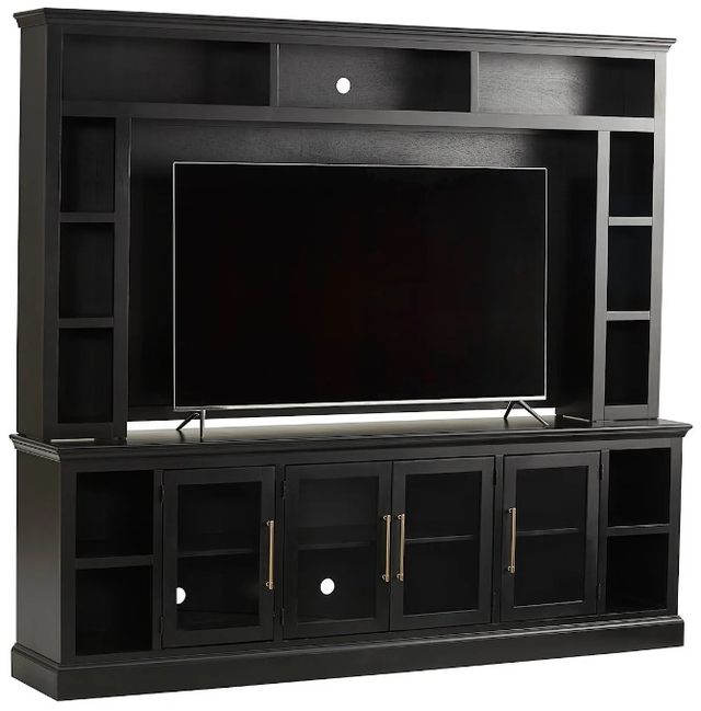 aspenhome® Perry Black 84" Console and Hutch-0