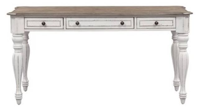 Liberty Furniture Magnolia Manor Antique White/Weathered Bark 60" Writing Desk-2