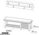 International Furniture Direct Dutton Brown Hall Tree-2