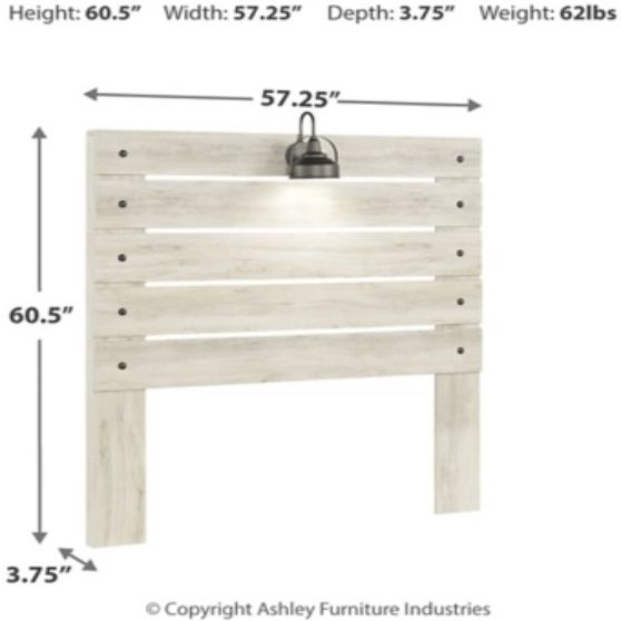 Signature Design by Ashley® Cambeck Whitewash Full Panel Headboard-4