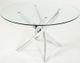 VIG Furniture Modrest Pyrite Chrome/Clear Modern Round Dining Table-0