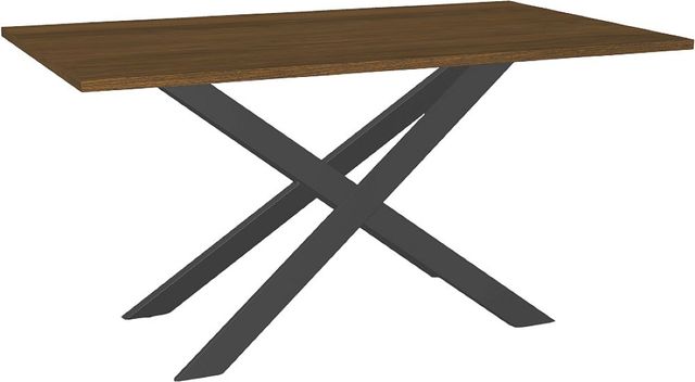 Amisco Customizable Ascencio 60" Rectangular Dining Table with 1" Walnut Veneer Top-0