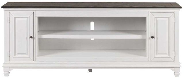 Liberty Furniture Allyson Park Charcoal/Wirebrushed White 80" Fireplace TV Console-2