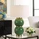 Uttermost® Banner Moss Green Table Lamp with Antique Brass Accents-1