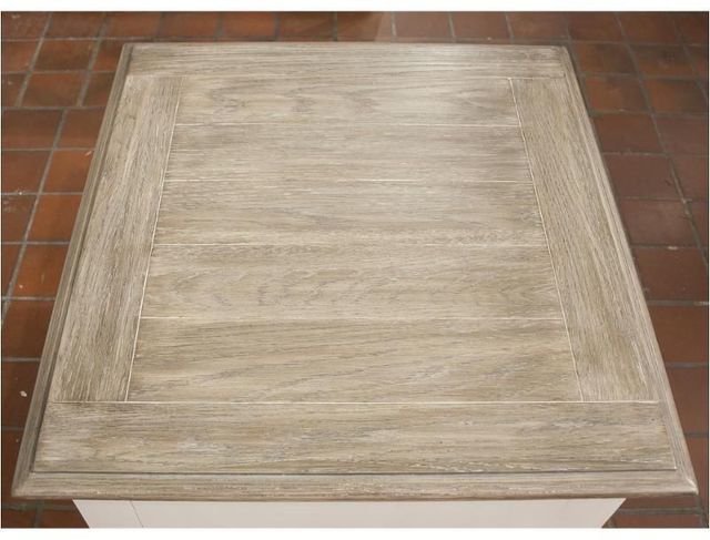 Riverside Furniture Myra Natural Leg Side Table with Paperwhite Base-2