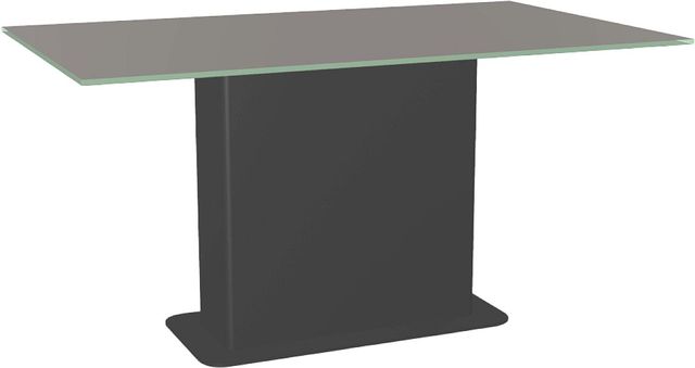 Amisco Customizable Lucarelli 60" Rectangular Dining Table with 0.5" Taupe Glass Top-0