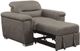 Mazin Furniture Alfio Taupe Chair with Pull-out Ottoman-2