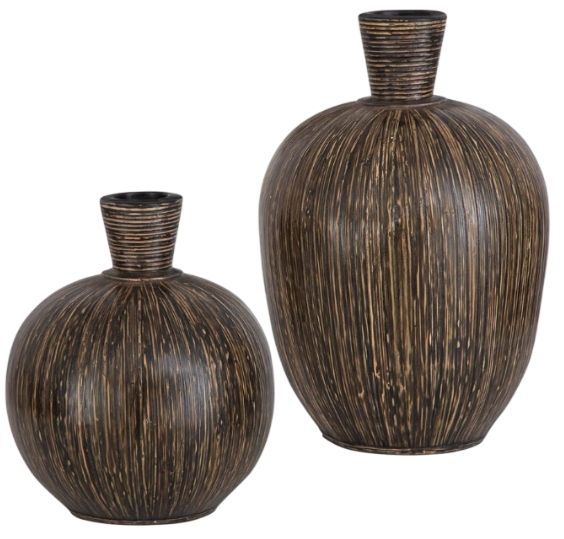 Uttermost® Islander 2-Piece Black Vase Set-0