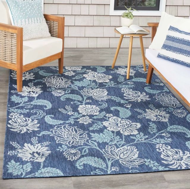 Nourison Home™ Garden Oasis Navy 5'x7' Style 2 Area Rug-1