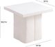 TOV Furniture Kayla White Faux Plaster Indoor/Outdoor Side Table-2