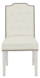 Fairfield® Customizable Entree Dining Empire Short Back Tufted Dining Chair with Linen Legs-1