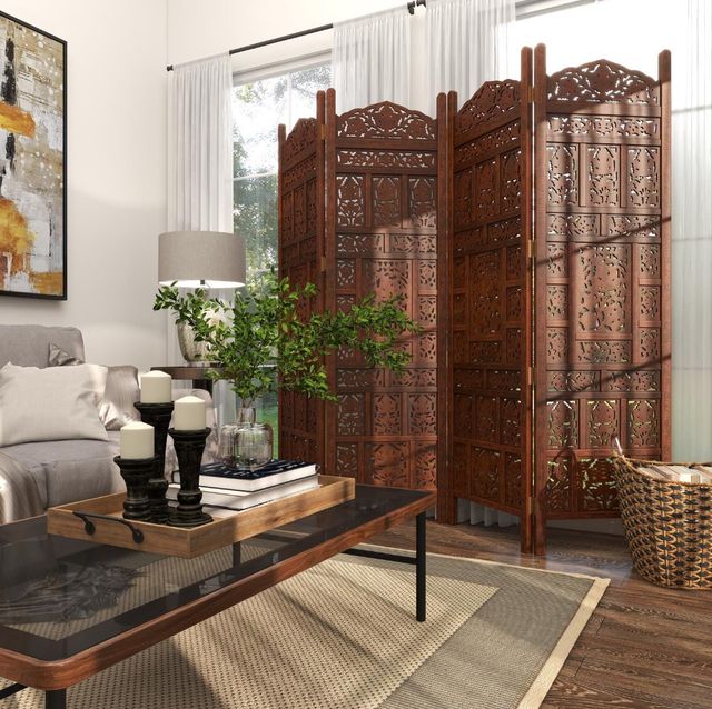 Deco Marche Red Room Panel Screen Divider-2