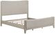 Liberty Furniture New Haven Flax Tone/Sanctuary White King Upholstered Panel Bed-0