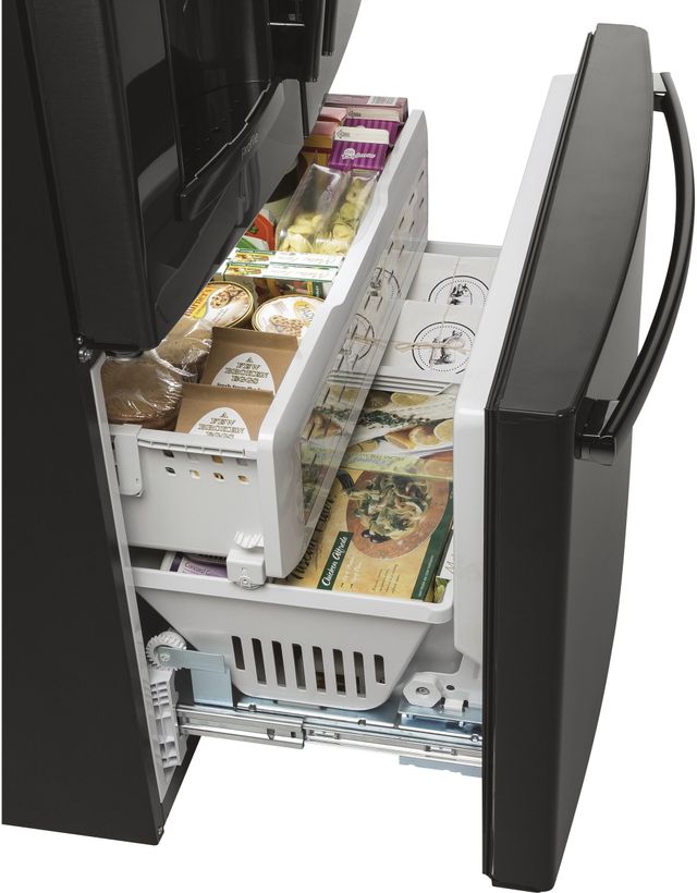 GE Profile™ 36 in. 22.23 Cu. Ft. Black Stainless Steel Counter Depth French Door Refrigerator-6