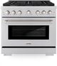 ZLINE Paramount 36" Stainless Steel Pro Style Dual Fuel Range-0