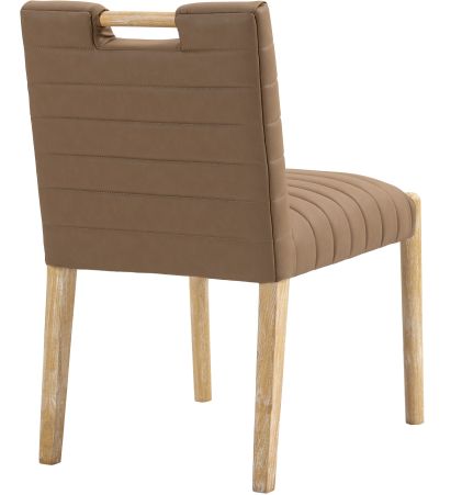 Meridian Furniture Aimee Brown Vegan Leather Dining Side Chair-4