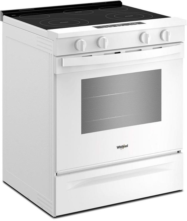 Whirlpool® 30'' White Smart Slide-In Electric Range with Air Cooking Technology-1