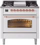 Ilve® Nostalgie II Series 36" White Pro Style Dual Fuel Range-0