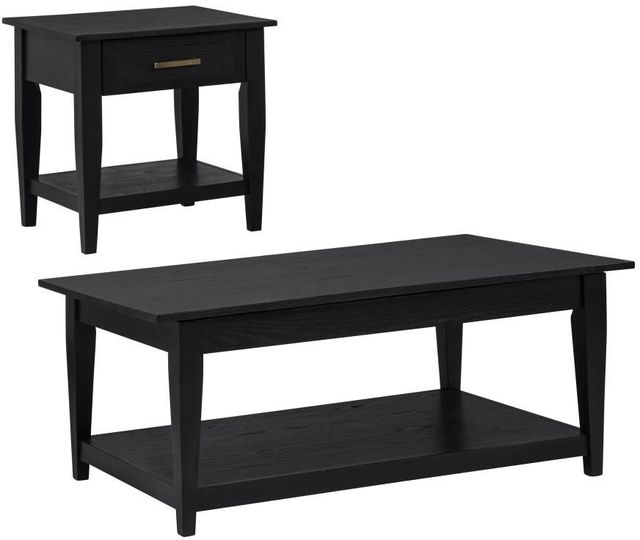 Coaster® Lindenton 2-Piece Black Lift-Top Coffee Table and End Table Set-1
