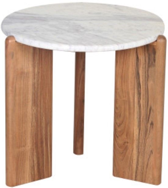 Porter International Designs Hepburn Brown/White End Table-1