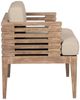 Armen Living Vivid Brown/Taupe Eucalyptus/Olefin Outdoor Dining Chair-4