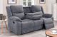 Titus Furniture Grey Recliner Sofa-1