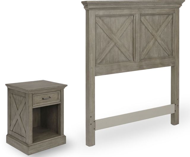 homestyles® Mountain Lodge 2-Piece Gray Twin Bedroom Set-0