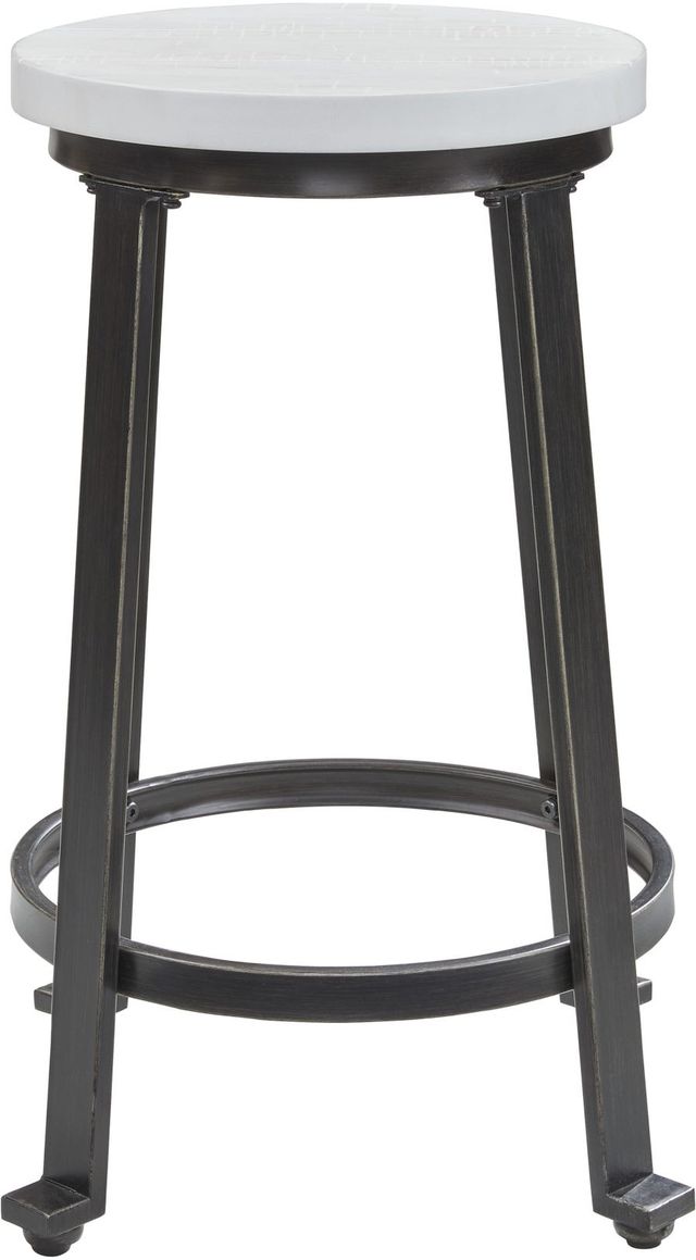 Signature Design by Ashley® Challiman Vintage White Counter Stool-1