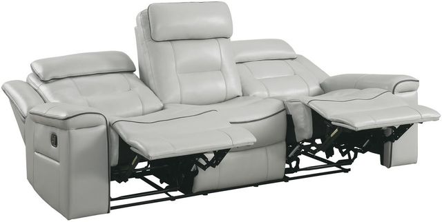 Homelegance® Darwan Light Gray Double Layflat Reclining Sofa-2